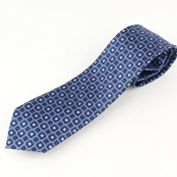 Bloomingdale's Other - Bloomingdale's The Men's Store, Blue Geometric Silk Men's Neck Tie